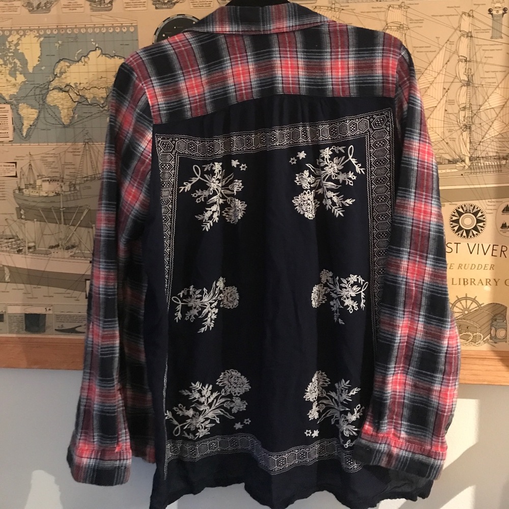 Free People flannel with scarf back
