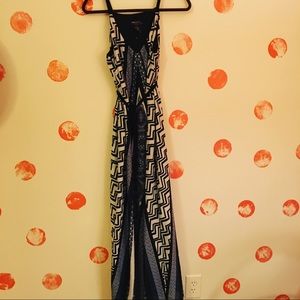 Black & white maxi dress