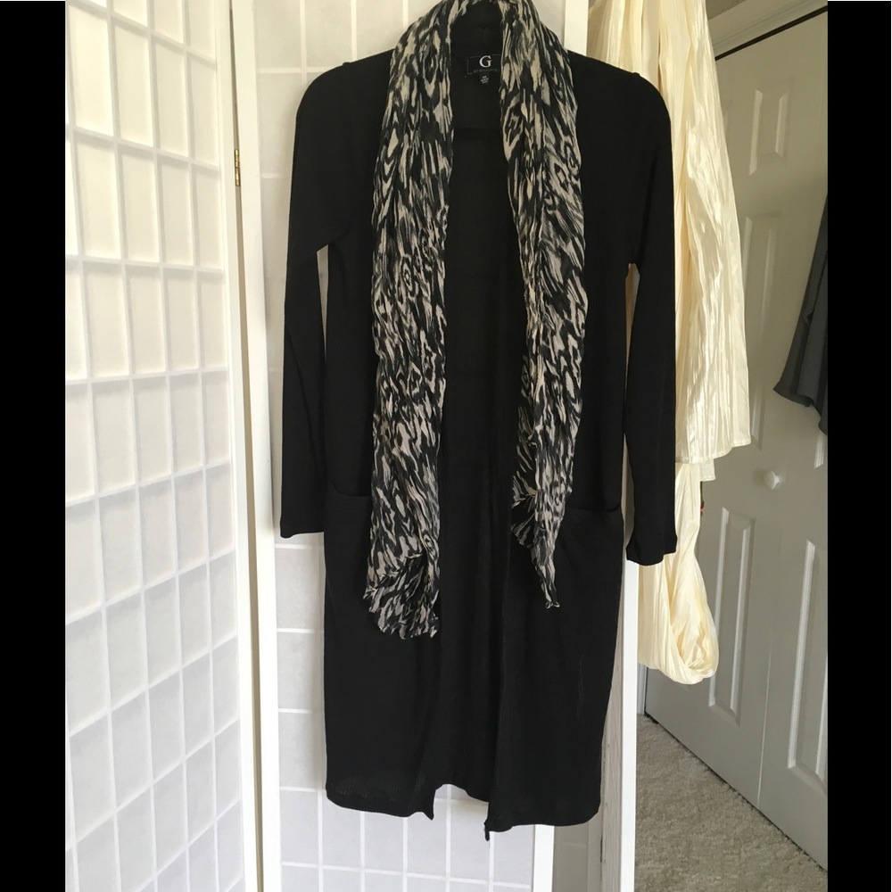 Black long cardigan