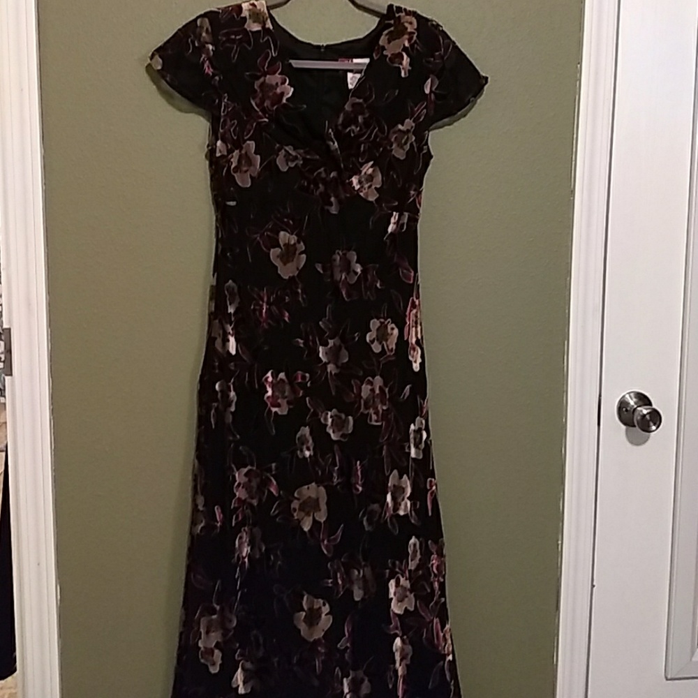 Long Burned Velvet Dress