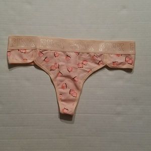 Victoria's Secret PINK Peaches Thong Size Large