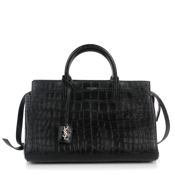 SOLD! SAINT LAURENT Croc Small Cabas Rive Gauche - Picture 1 of 6