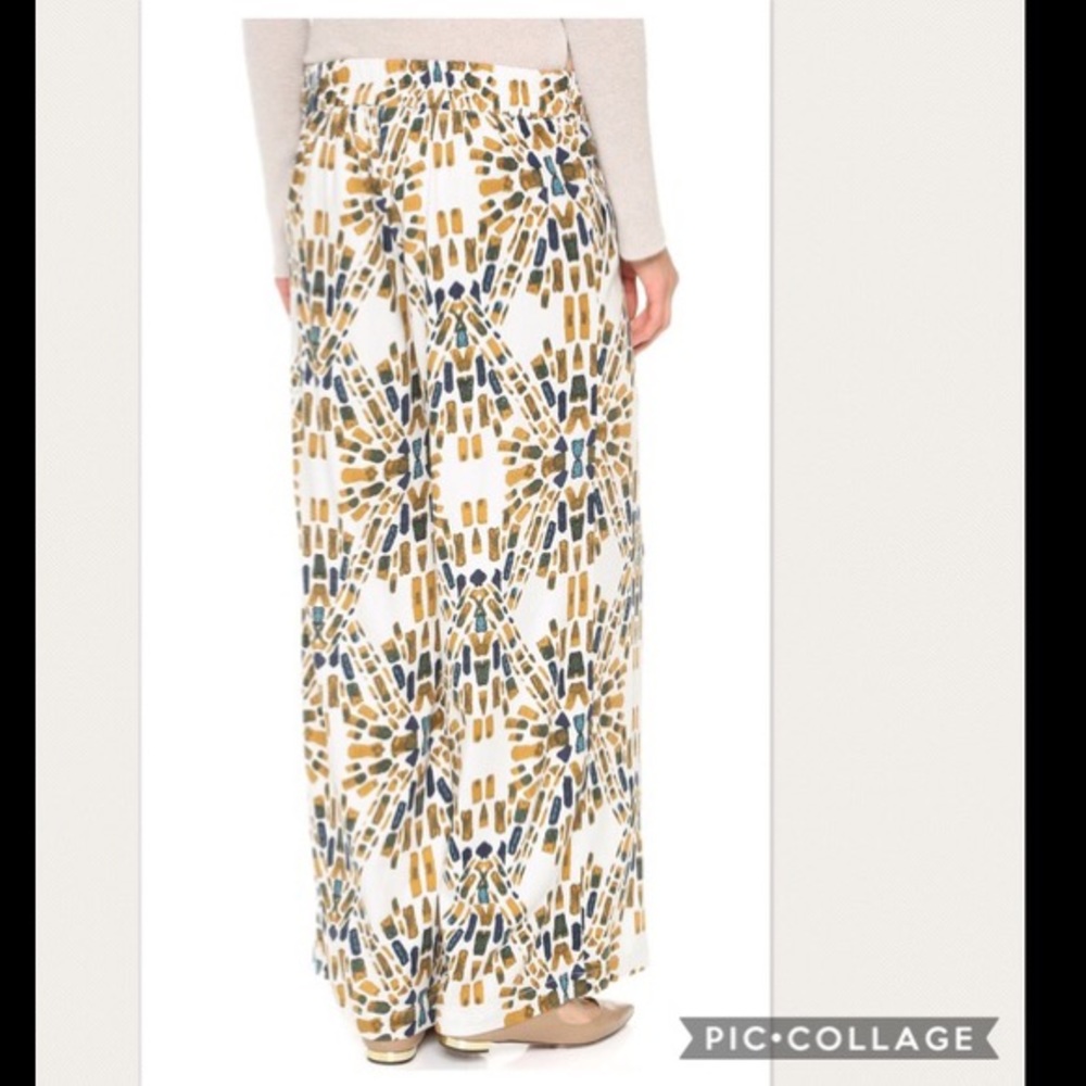 NWT Free People Over Under Ivory Printed Pants - Picture 3 of 7