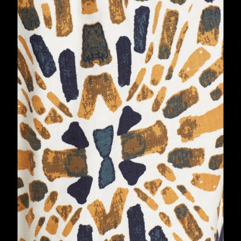 NWT Free People Over Under Ivory Printed Pants - Picture 6 of 7
