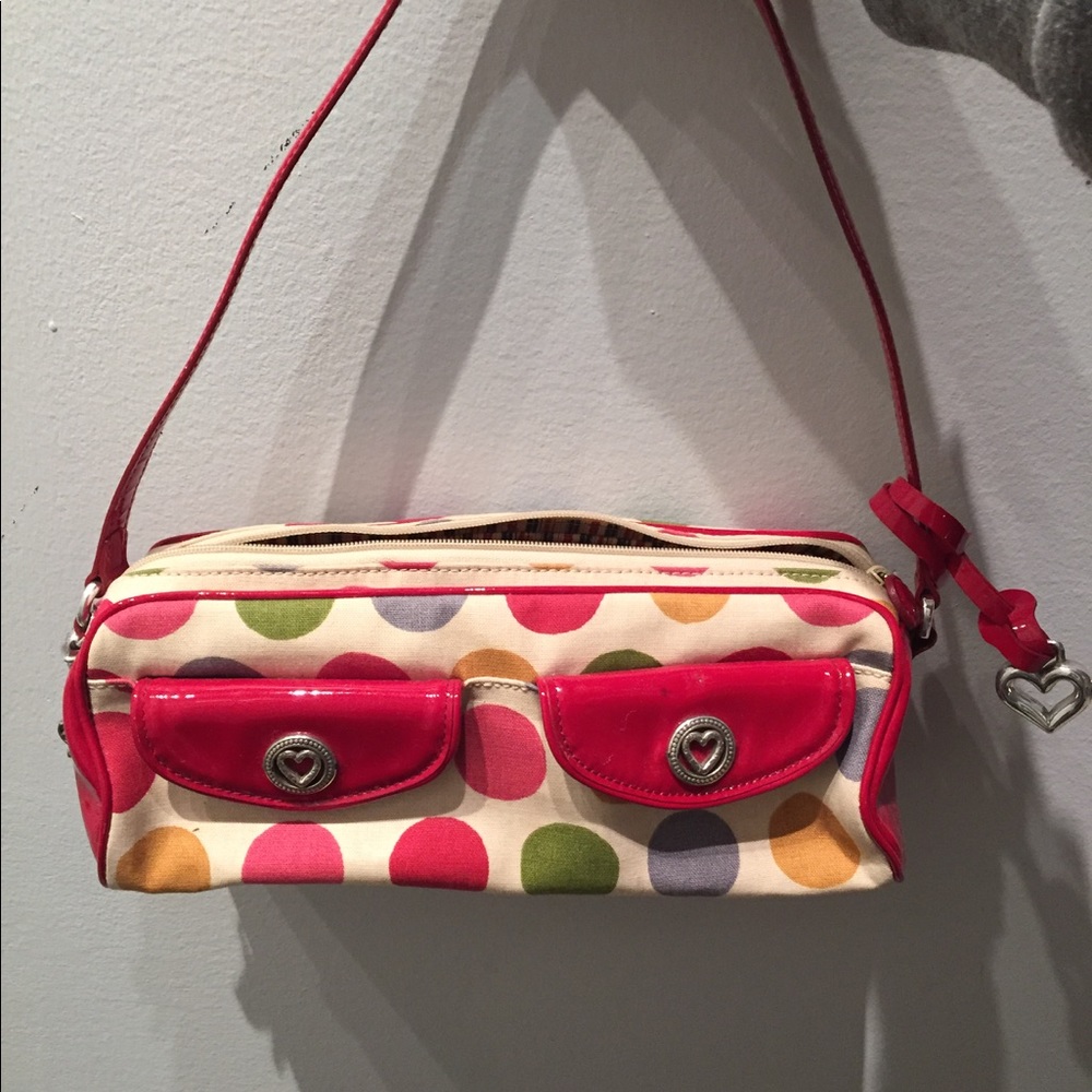 Brighton Lizzie polkadot handbag w/ wallet.