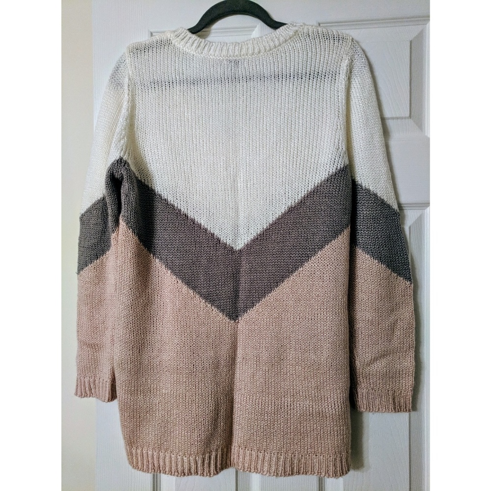 Tobi Striped Tri-Color Sweater Tunic - Picture 5 of 5
