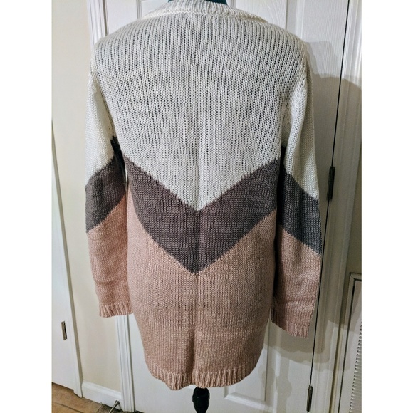 Tobi Striped Tri-Color Sweater Tunic - Picture 3 of 5