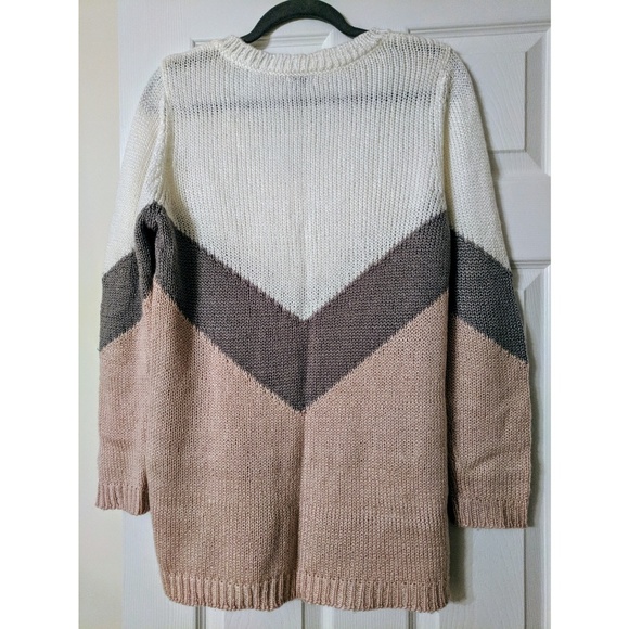 Tobi Striped Tri-Color Sweater Tunic - Picture 5 of 5