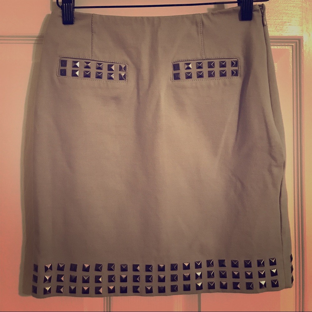 INC gray skirt with silver detail