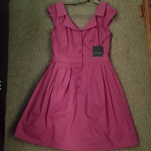 Nanette Lepore around town dress in mulberry