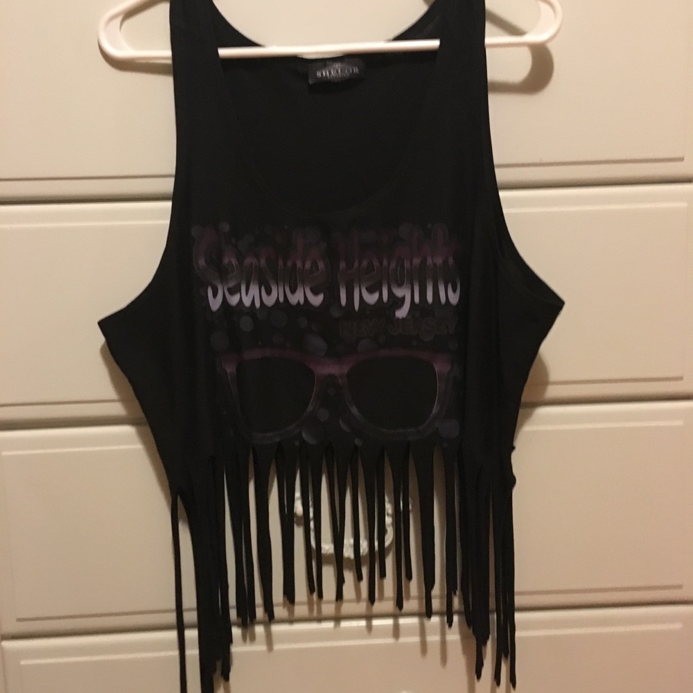 Fringe Cropped Tank Top