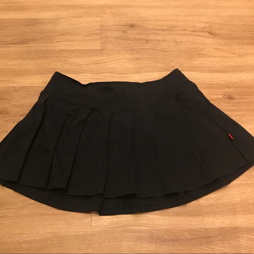 Black Pleated Mini Skirt from Royal Bones