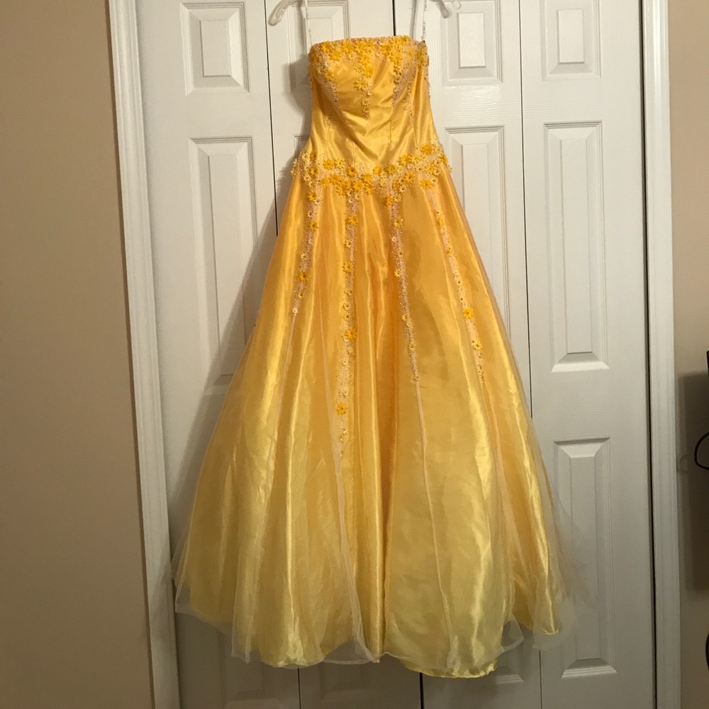 Yellow Beauty & The Beast Inspired Ballroom Gown