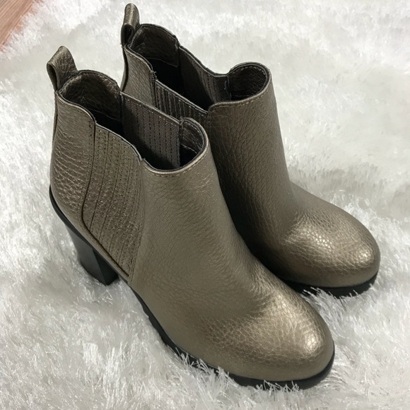Sam & Libby Metallic Chunky Heel Ankle Boots - Picture 2 of 5