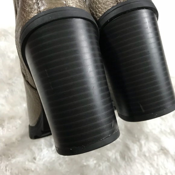 Sam & Libby Metallic Chunky Heel Ankle Boots - Picture 5 of 5