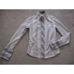 Multicolor diagonal stripe button-down blouse NWT