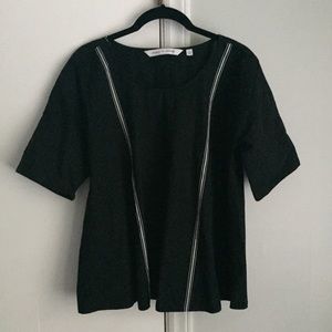 EUC Uniqlo and Lemaire Black Ribbon Top