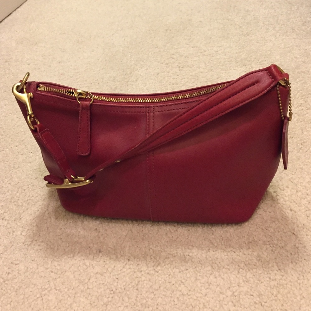 Authentic leather Coach mini bag