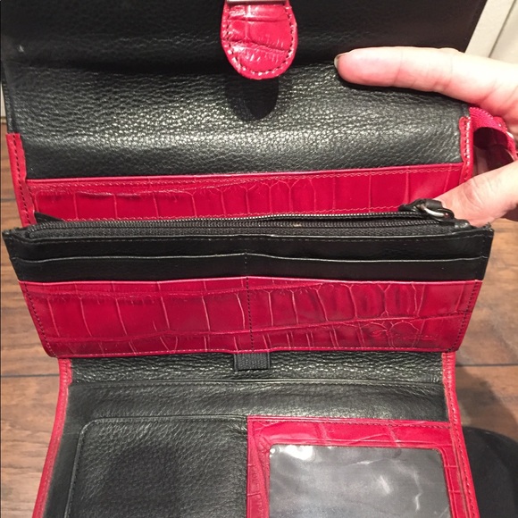 Brighton red leather wallet purse. - Picture 2 of 5