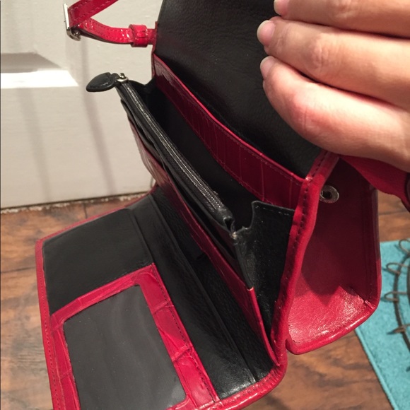 Brighton red leather wallet purse. - Picture 3 of 5