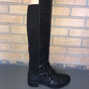 Vince Camuto Jayce Buckled Leather Tall Boot