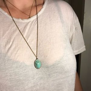 Teal stone necklace