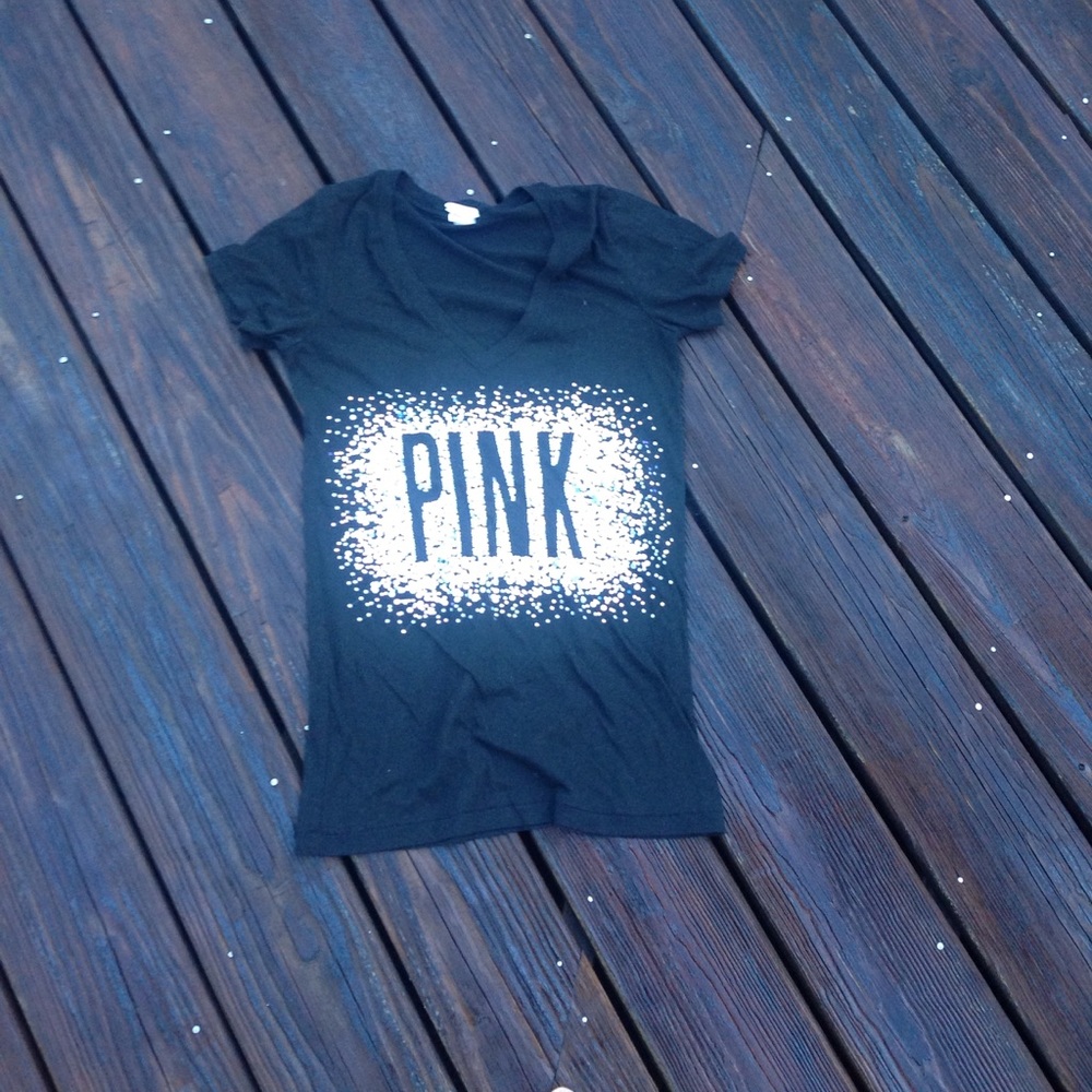 Black and Sequin Pink T-Shirt ! Brand New ! VS