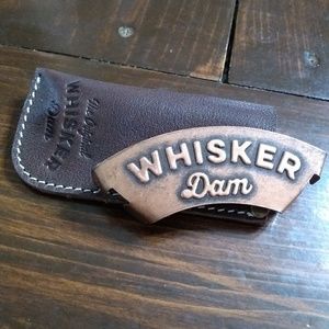 Whisker Dam with Brown Leather Pouch