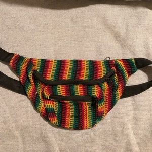 Rasta knit fanny pack