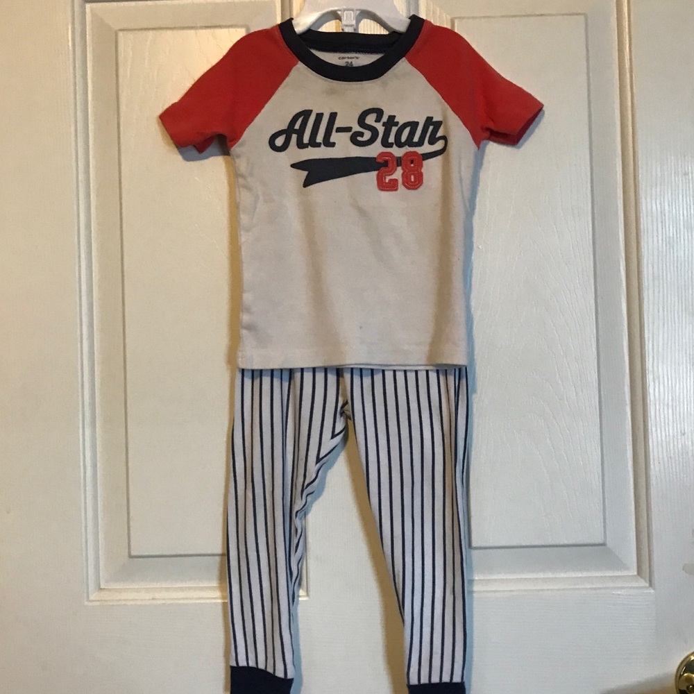 Carter's 24m baseball pajamas