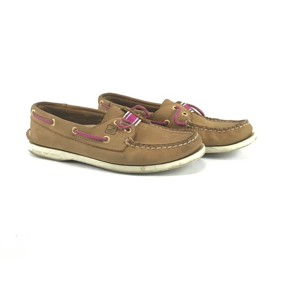 Sperry Topsider brown and pink woman's size 6 - Picture 2 of 7