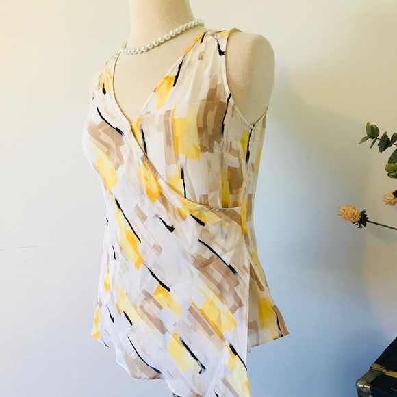 White House Black Market Surplice Silk Top - Picture 5 of 8