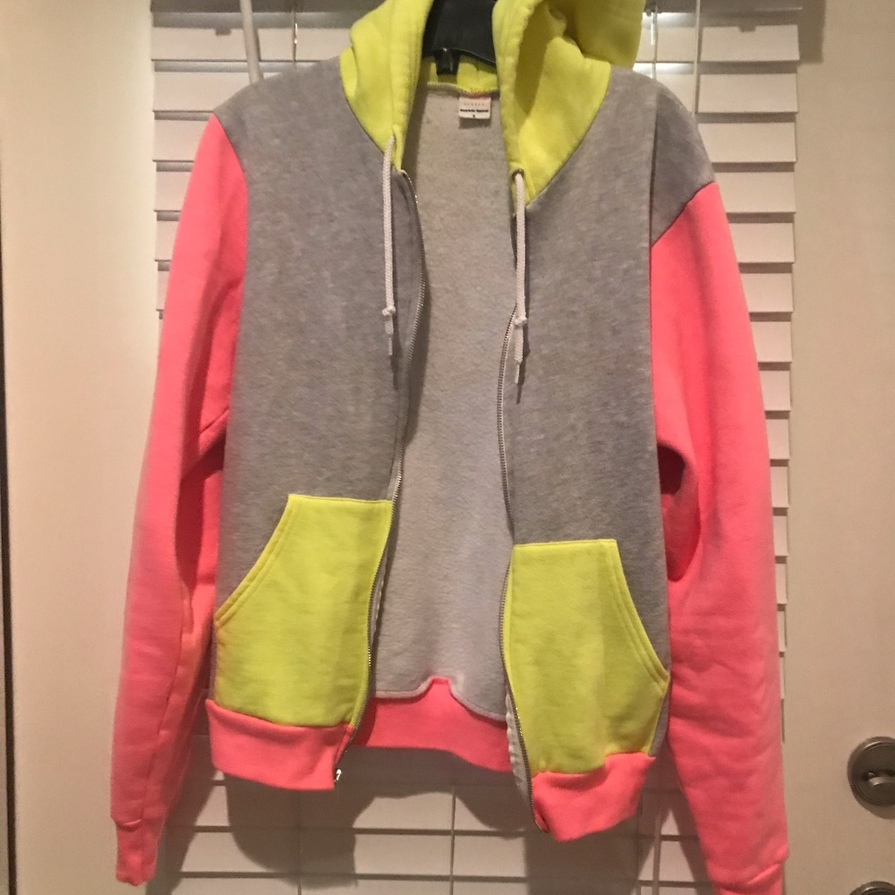 American Apparel Color Block Zip-up