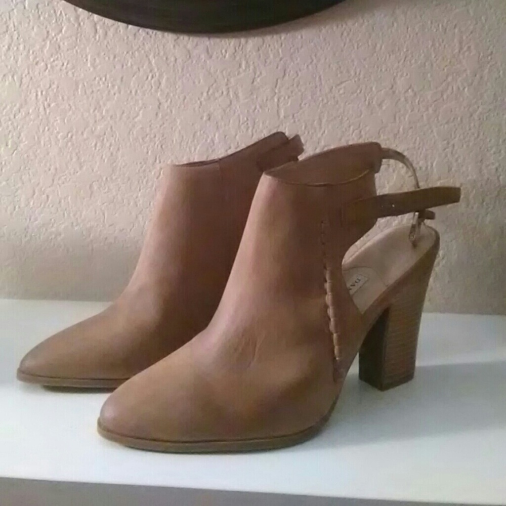 Camel Colored Short Boots/Open Heel - image 2