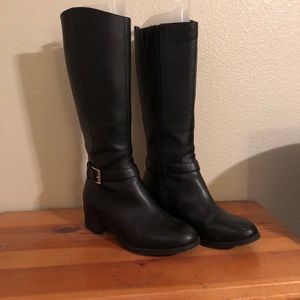 Black knee high boots