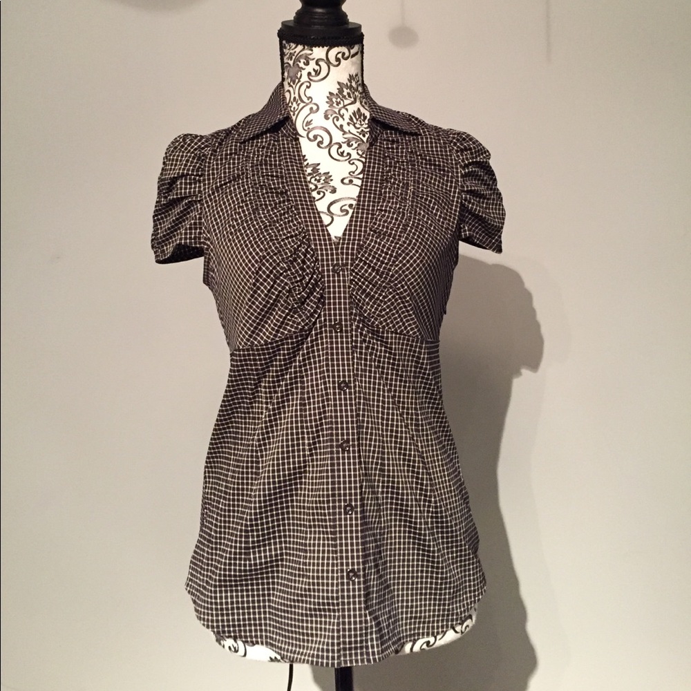 Express Design Studio V-Neck Dress Shirt
