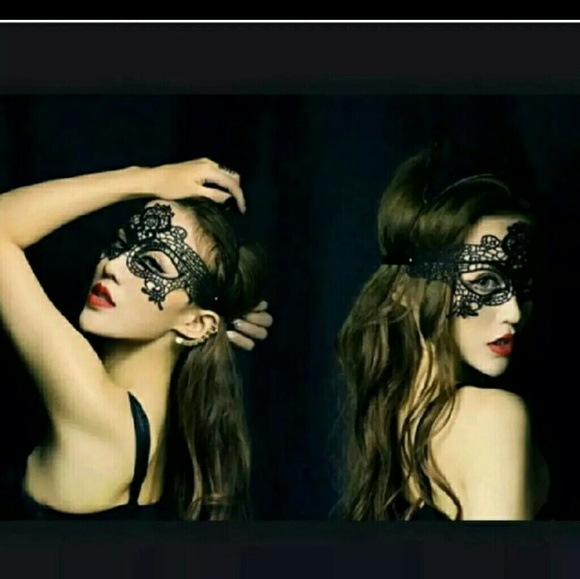 masquerade mask lace black comfortable - Picture 3 of 3
