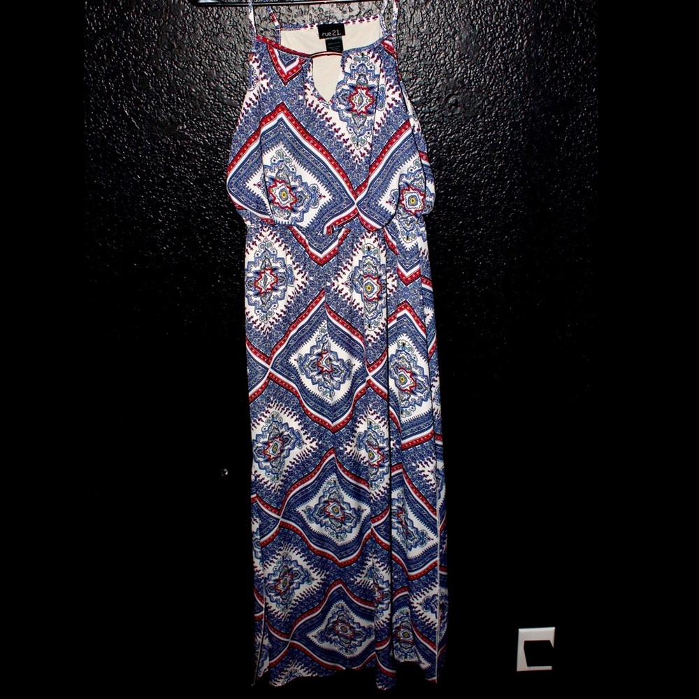 Aztec design maxi dress