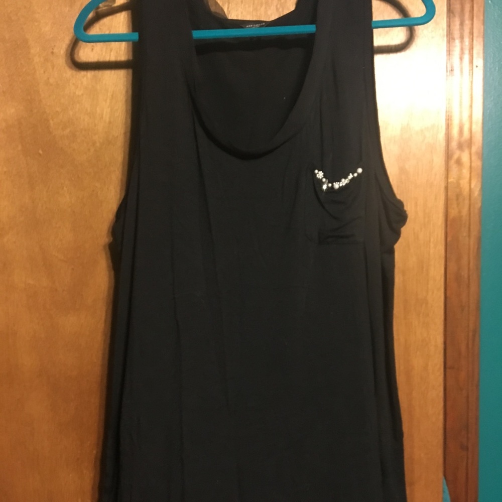 2 for 10!!! Ann Taylor black embellished tank
