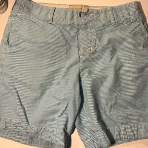 Blue and white striped Hollister shorts