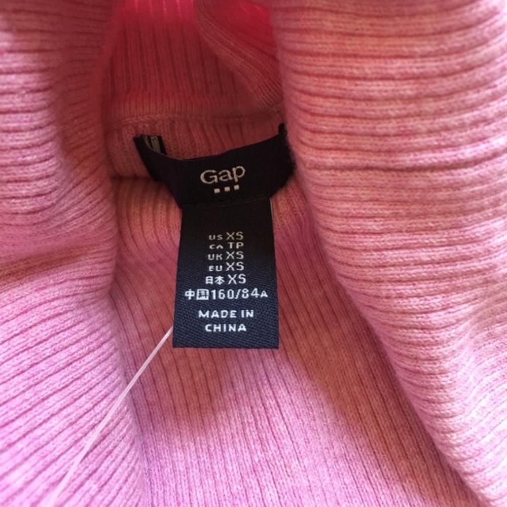 NEW GAP Orchid Ribbed Skinny Turtleneck Sweater - Picture 5 of 5