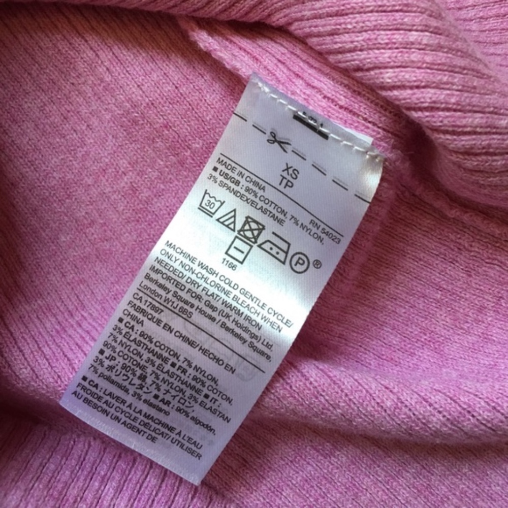 NEW GAP Orchid Ribbed Skinny Turtleneck Sweater - Picture 3 of 5