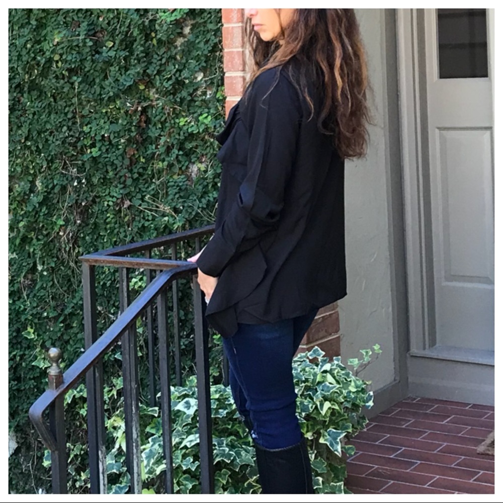 ✨LAST ONE ✨Paris black tie blouse - Picture 6 of 7