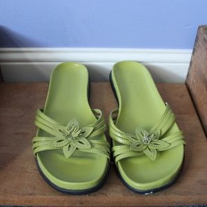 Croft & Barrow Green Slip On Sandals