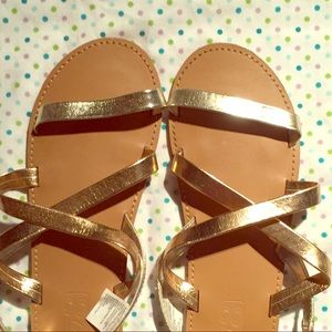 Crazy 8 Gold Strap Sandals