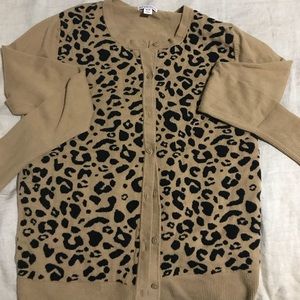 Merona Leopard front cardigan