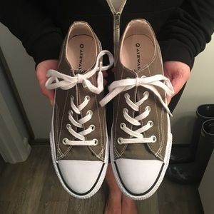 Army Green Airwalk Lace Up Sneakers