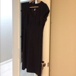 J. Crew Super 120's navy pinstripe dress
