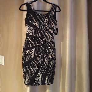 Guess black leopard print dress lined