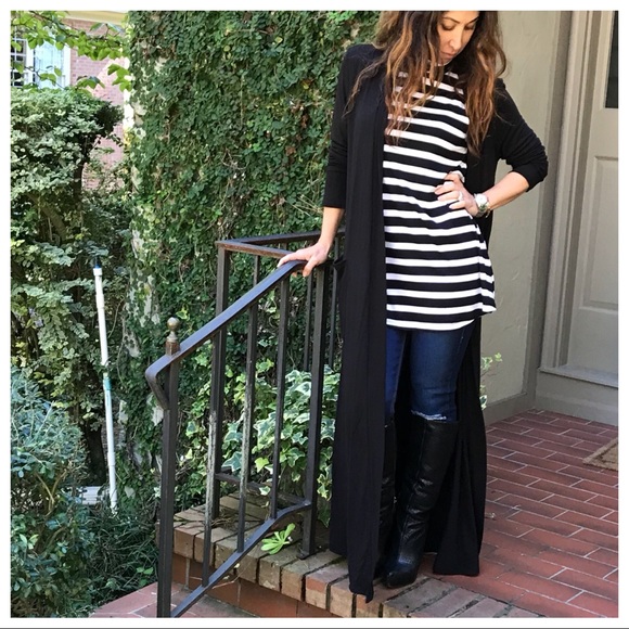 ✨LAST ONE✨✨Black side pocket long knit duster - Picture 5 of 7